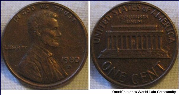 lustrous 1980 D cent