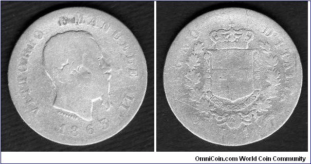 1 Lira

km# 5 a
===================
Silver

1863-1867
===================