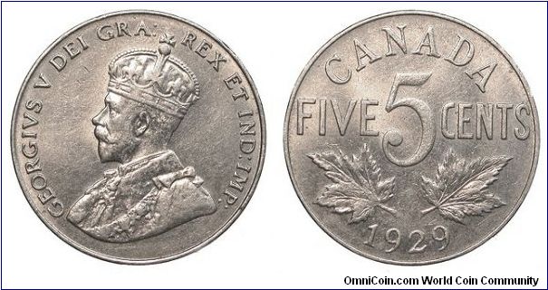 Five Cent Nickel.  Mintage 5,562,262.