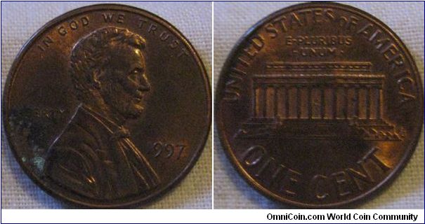nice 1997 cent, faded lustre but still a nice coin