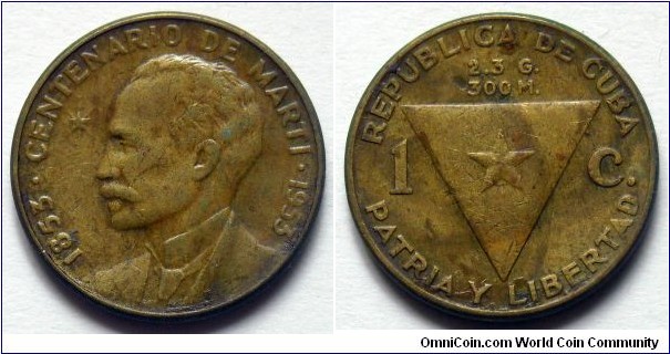1 centavo.
Jose Marti
(1853-1895)