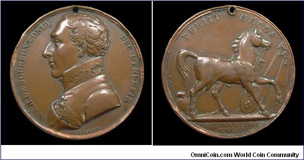Mort du Duc d'Enghien - AE medal mm. 41