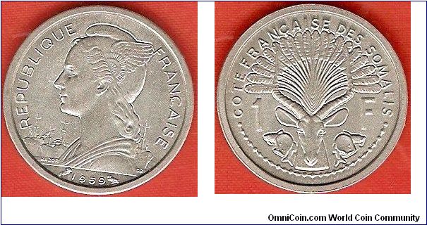 French Somaliland
1 franc
aluminum