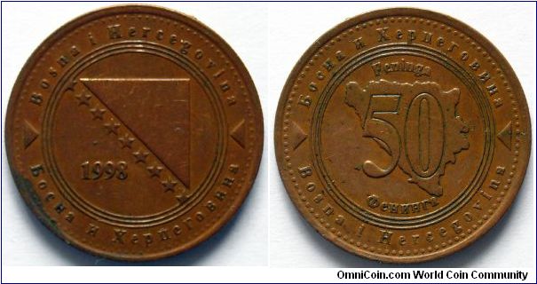 50 feninga.
Bosnia and Herzegovina