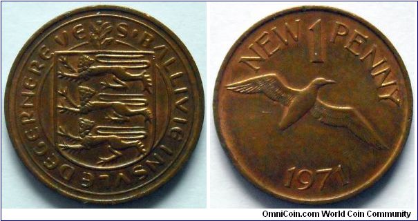 1 new penny.