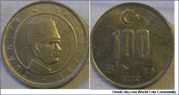 100,000 lira coin, light strike as it always seems with coins in that period