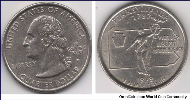 State Quarter
Pennsylvania, Pennsylvania mint