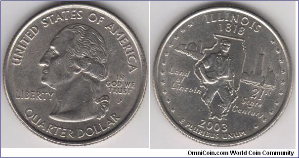 State Quarter Illinois.
Pennsylvania mint