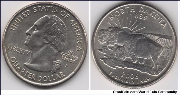 State Quarter North Dakota.
Pennsylvania mint