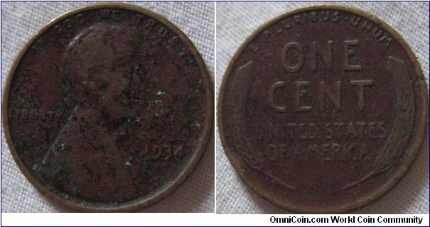 1 cent from 1934, not in the best condiotion but details are visible