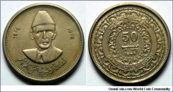 50 paisa.
Muhammad Ali Jinnah
(1876-1948)