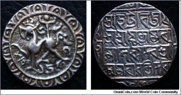 TRIPURA (c.1577-1586)
Amara Manikya
Silver Tanka
SE 1503
Commerating the conquest of Sylhet