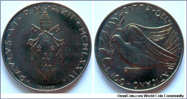 100 lire.
1974 - Pontif. Paulus VI