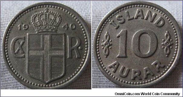 EF 10 aurar, small coin with a nice strike and faint lustre