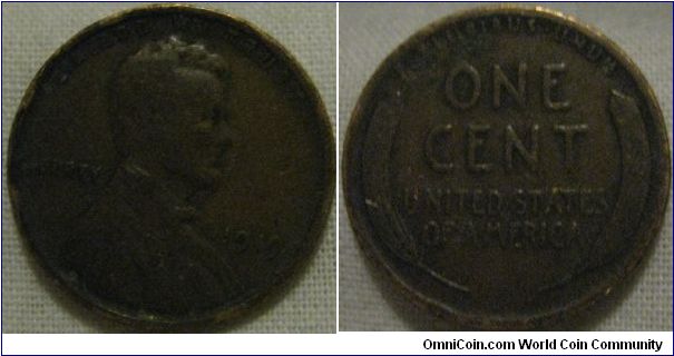 1919 one cent, nothing special about this one, shows its age.