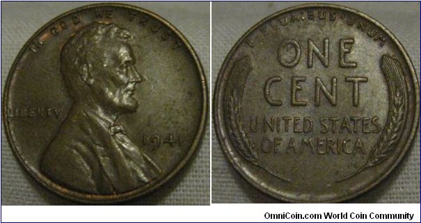 1941 1 cent, lustre traces, goregous coin for the age