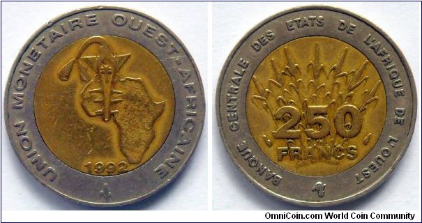 250 francs CFA.
1992
