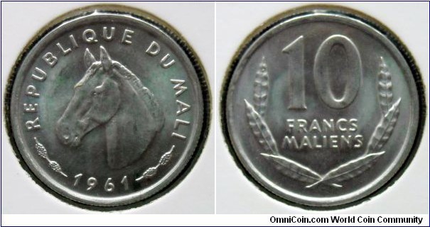 10 francs.
1961