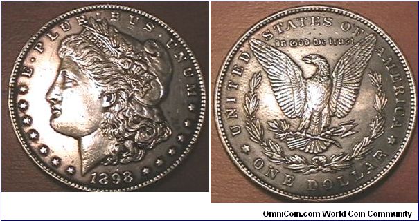 1898 Morgan Silver Dollar, .900 silver, .7736 oz ASW, EF-40
