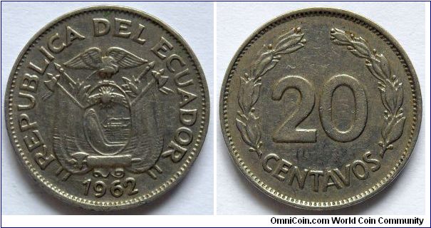 20 centavos.
1962