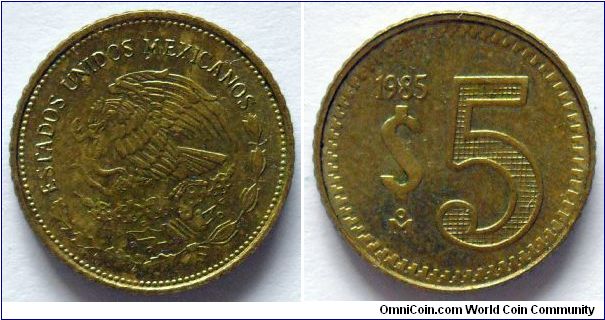 5 pesos.
1985