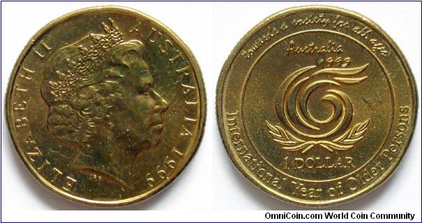 1 dollar.
1999, International Year of Older Persons