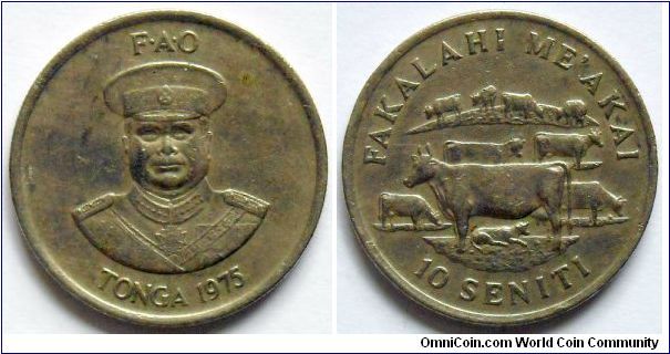 10 seniti.
1975, F.A.O.