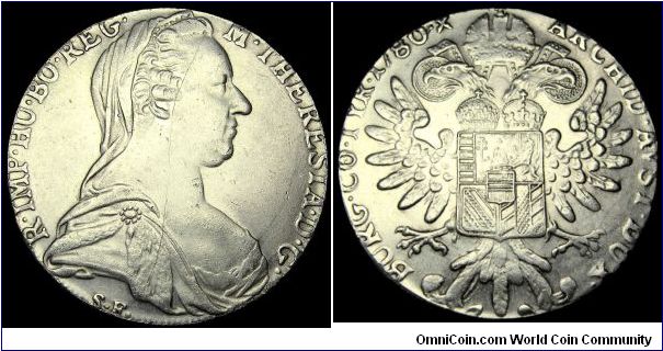 Austria ? - Maria Theresia Thaler - 1780 - FAKE COIN!! - Weight 18,3 gr - Size 38 mm - The edge : Grained