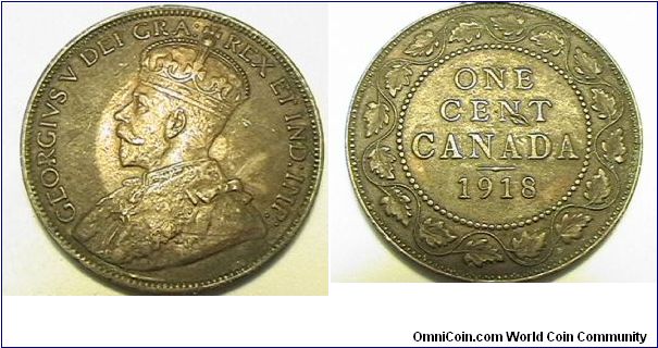 One Cent, Bronze, nick on reverse.