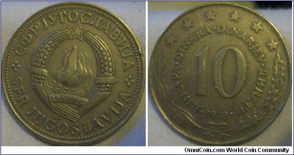 10 dinara, very nice grade, not quite EF has one edge knock, other then that a nice example
