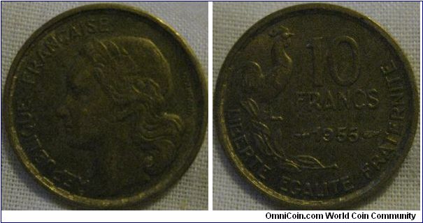 EF lustrous 20 francs 1955 very nice coin