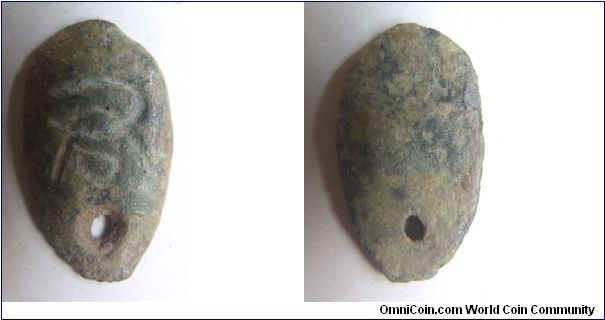 High grade ghost face coin,words is Jun,Chu of Zhou dynasty,it has 17mm diameter,weight 1.6g.