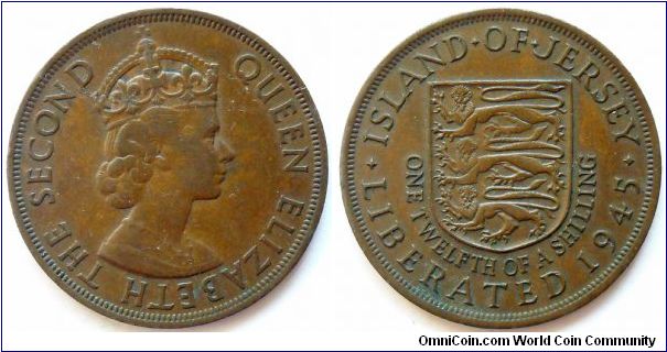 1/12 shilling.
1954, Liberated - 1945