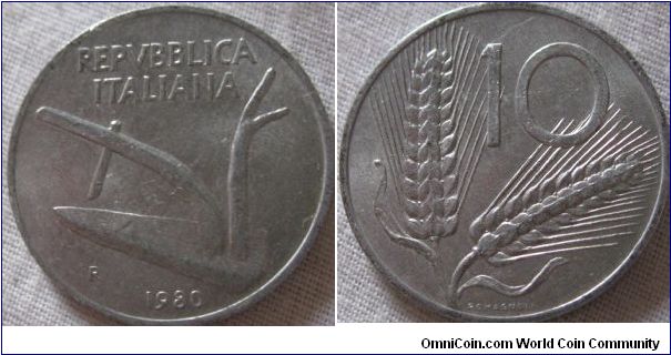 EF lustrous 10 lira from 1980, great piece considering how quick lustre goes