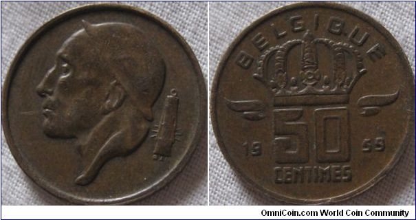 VF 1959 50 centimes, nice coin for the age