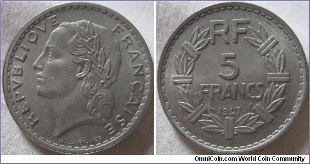 1947 50 franc,s fait lustre EF condition very nice