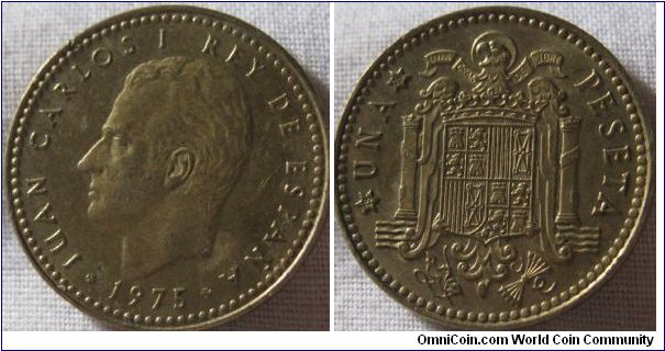 AUNC 1 peseta, bit of a mark on obverse stops it being UNC, otherwise a gorgeous coin