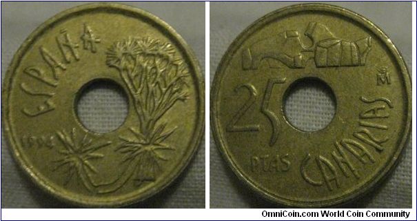 1994 canary isles 25 pesetas
