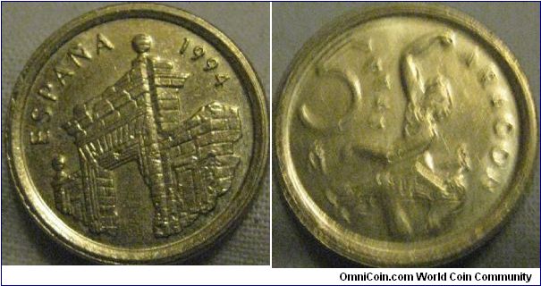 EF 1994 5 pesetas, aradon