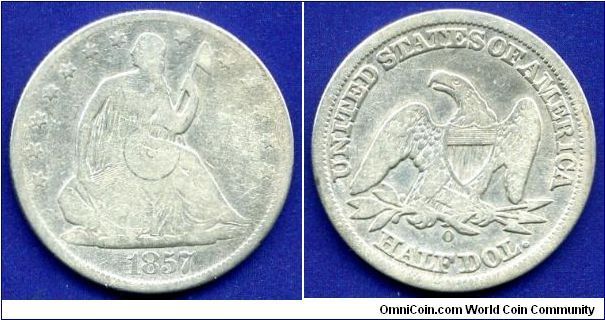 Half Dollar.
'O'- New Orlean mint.
Mintage 818,000 units.


Ag900f. 12,5gr.