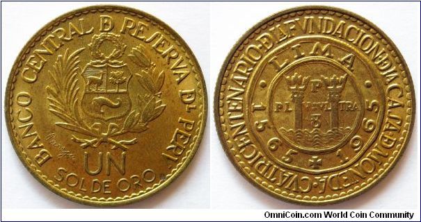 1 sol.
1965, Anniversary of Lima Mint
