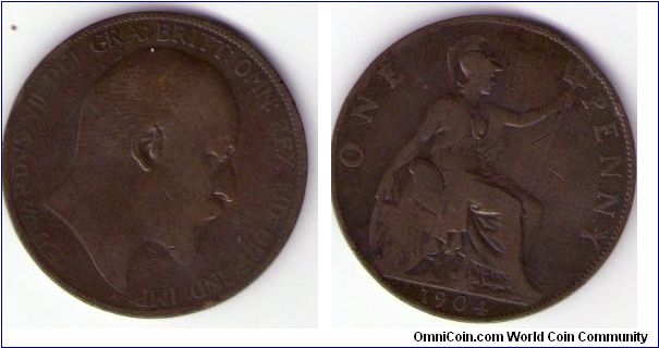 One Penny,
George V