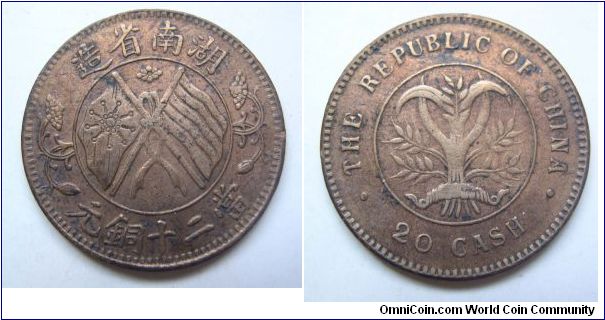 1912 years 20 cash copper coin,Rep of China,It has 32.5mm diameter,weight 10g.