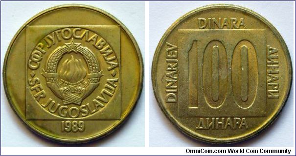 100 dinara.
1989