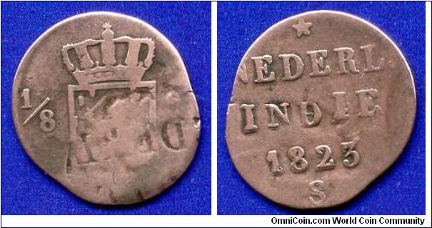 1/8 stiver (1/2 duit).
Netherlands India.


Cu.