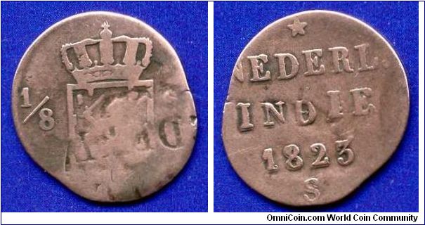 1/8 stiver (1/2 duit).
Netherlands India.


Cu.