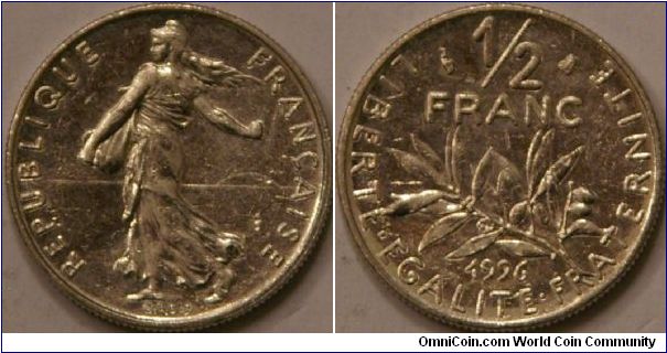 1/2 franc, Ni, 19 mm