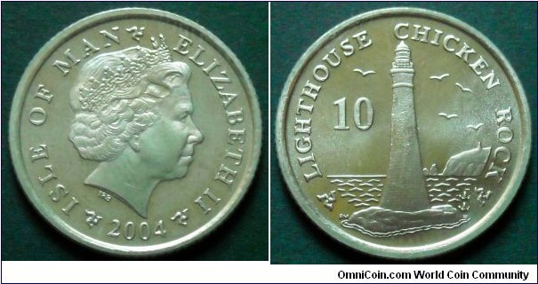 10 pence.
2004, Lighthouse
Chicken Rock