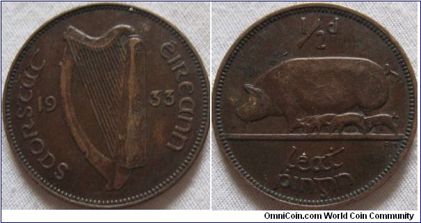 1933 1/2d VF? good design in places