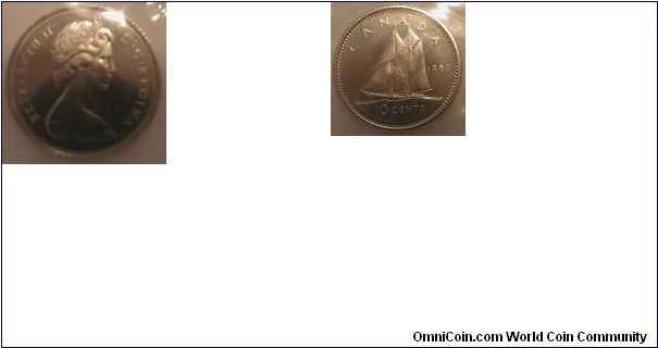 1969 proof-like 10 cents - Canada